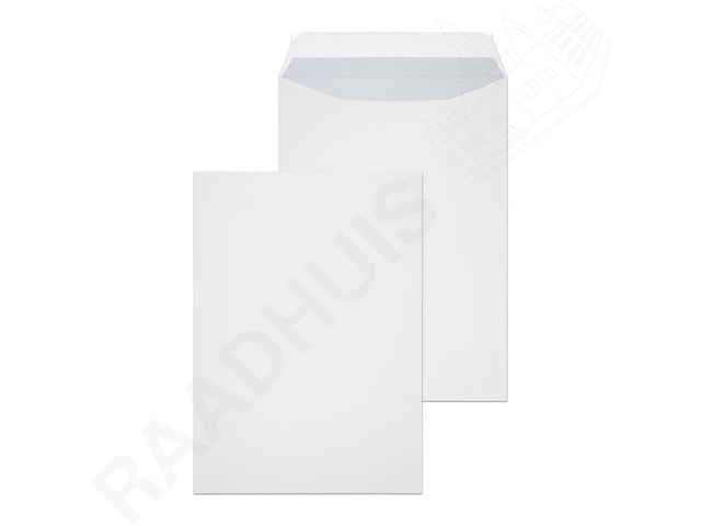 Envelop Raadhuis 229x324 C4 akte plakstrip wit 120gr 25 stuks