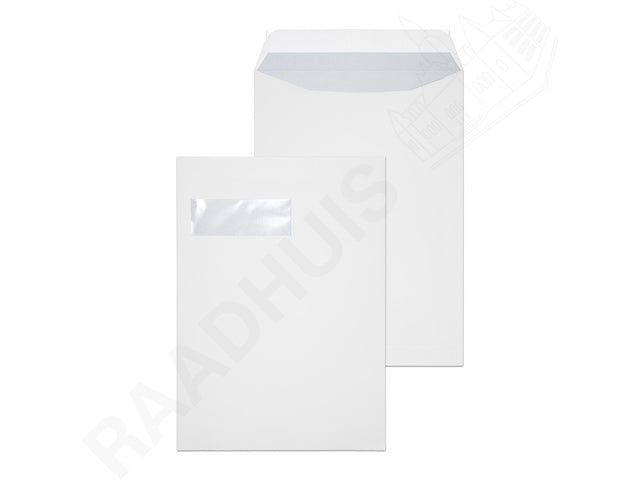 Envelop Raadhuis 229x324 C4 VL akte plakstrip wit 120gr 25 stuks