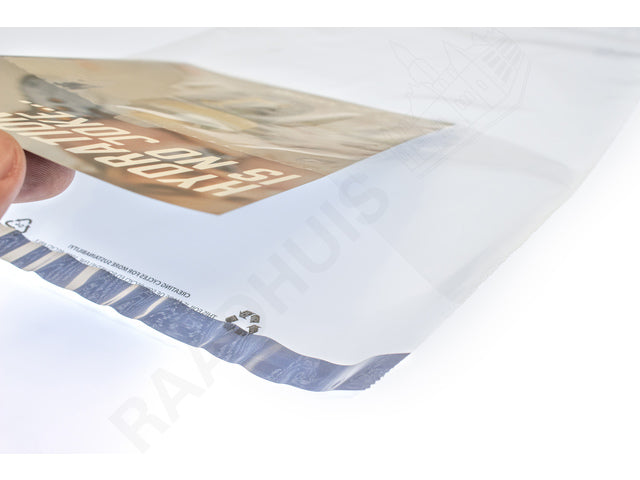 Verzendenvelop Raadhuis 235x310mm transparant met plakstrip krimp a 50st.
