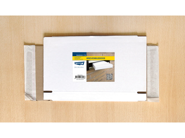 Brievenbusdoos Raadhuis A5+ 260x170x28mm wit 650grs duplex