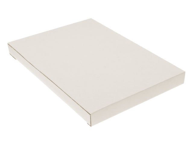 Brievenbusdoos Raadhuis A4+ 350x250x28mm wit 650grs duplex krimp a 5 stuks
