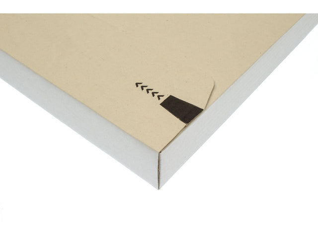 Brievenbusdoos Raadhuis A4+ 350x250x28mm wit 650grs duplex krimp a 5 stuks