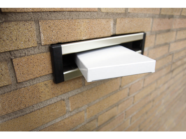 Brievenbusdoos Raadhuis A4+ 350x250x28mm wit 650grs duplex