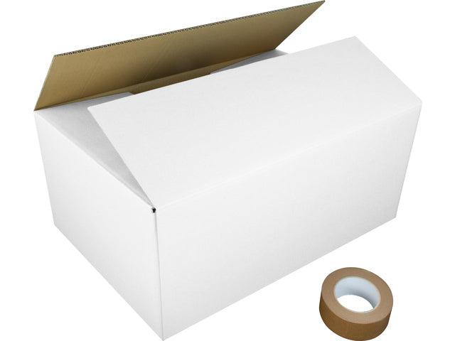 Verzenddoos Raadhuis Inw: 586x386x286mm EB-golf wit