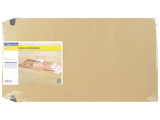 Wikkelverpakking Raadhuis A5+ 249x165x60mm bruin 10 stuks