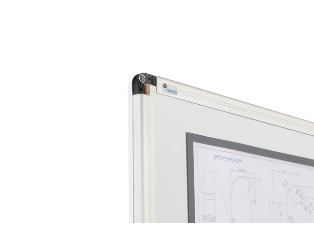Whiteboard Rocada 120x200cm emaille met magnetisch