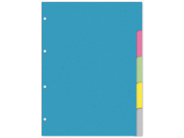 Tabblad Kangaro A4 blanco karton 220gr assorti 4-gaats 5-delig