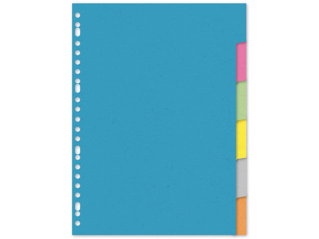 Tabblad Kangaro A4 blanco karton 220gr assorti 23-gaats 6-delig