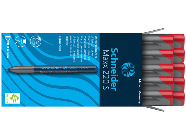 Universele marker Schneider Maxx 220 S permanent rood