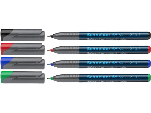Universeller Marker Schneider Maxx 220 S Permanentetui mit 4 Stück sortiert