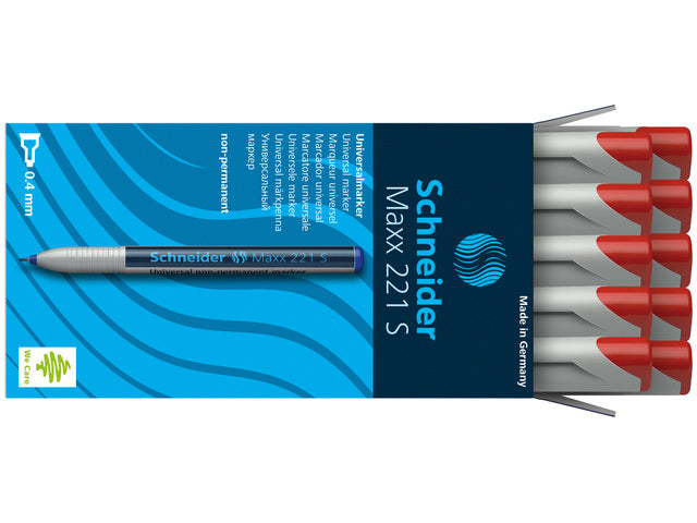 Universele marker Schneider Maxx 221 S niet-permanent rood
