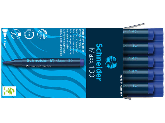 Marker Schneider Maxx 130 Permanent-Rondekahn blauw