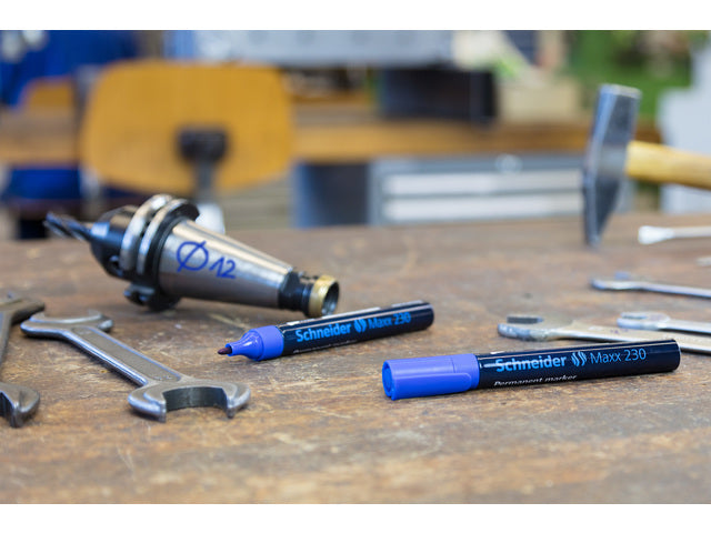 Marker Schneider Maxx 230 Permanent-Rondekahn blauw