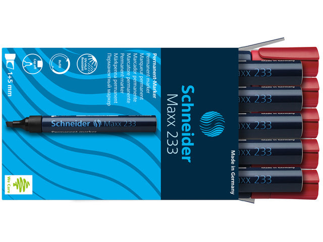 Marker Schneider Maxx 233 permanent beitelpunt rot