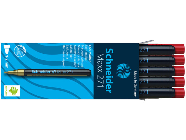 Lakmarker Schneider Maxx 271 1-2 mm rood