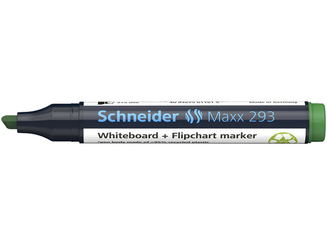 Boardmarker Schneider Maxx 293 beitelpunt 2-5 mm groen