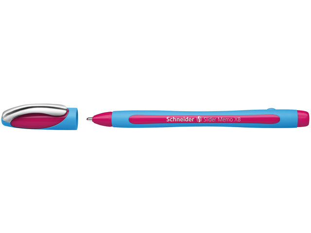 Balpen Schneider Memo XB 1,4mm kogelbreedte roze doos 10 stuks