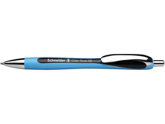Balpen Schneider Slider Basic XB zwart 6st.+ 1x slider Rave zwart GRATIS in etui