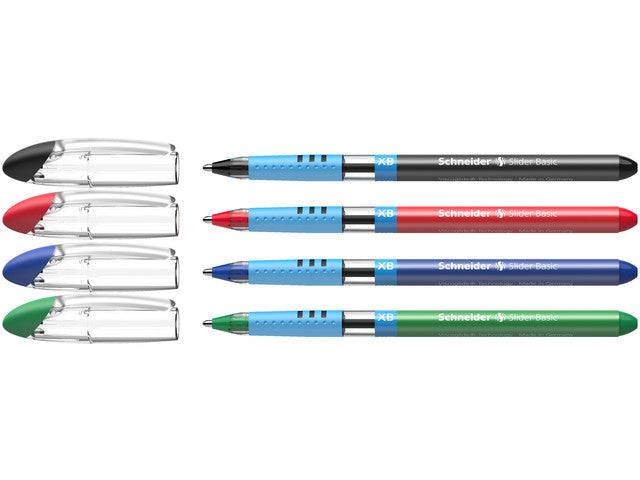 Balpen Schneider Slider Basic XB Etui mit 4 Stück und 1 gratis