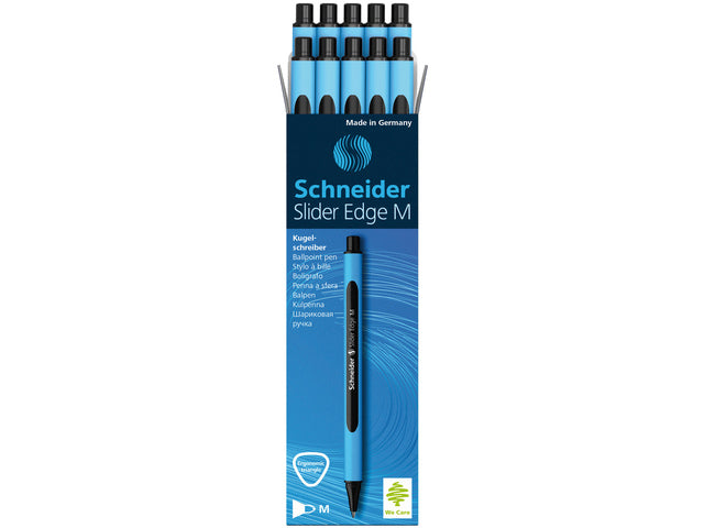 Balpen Schneider Slider Edge M zwart doos 10 stuks