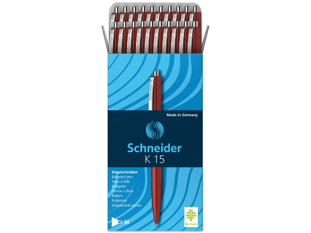 Balpen Schneider K15 rood doos 20 stuks