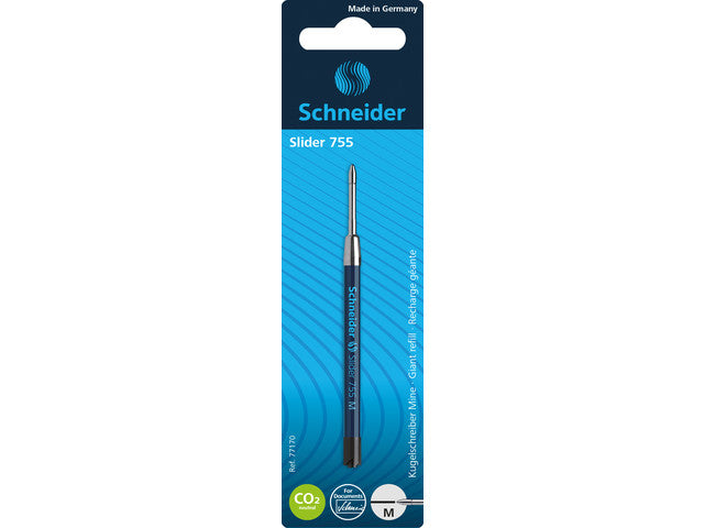 Balpenvulling Schneider Slider 755 M zwart blister