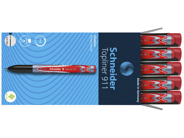 Fineliner Schneider Topliner 911 navulbaar rood