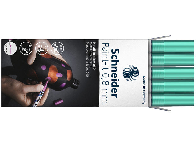Metallic marker Schneider Paint-it 010 0,8mm groen metallic