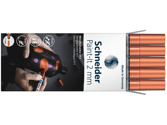 Metallic marker Schneider Paint-it 011 2mm koper metallic