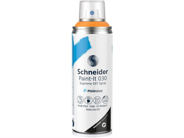 Supreme DIY spray Schneider Paint-it 030 licht oranje 200ml