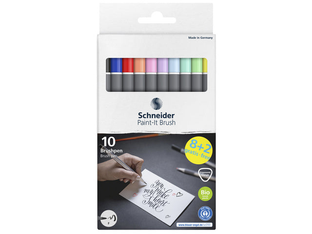 Pinselstift Schneider Paint-it 070 8+2 sort. Kartonetui