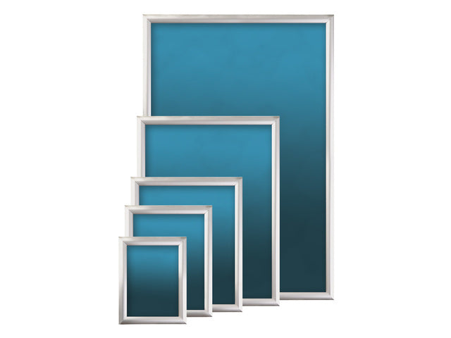 Kliklijst Seco A4 25mm aluminium frame, antiglans PVC voorkant