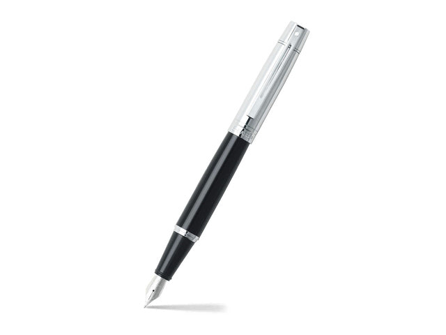 Vulpen SHEAFFER 300 E9314 F Zwarte cilinder chromen dop verchroomd