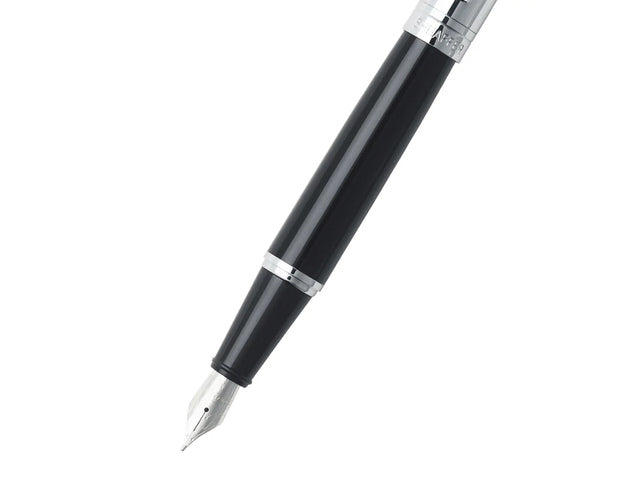Vulpen SHEAFFER 300 E9314 M Zwarte cilinder chromen dop verchroomd