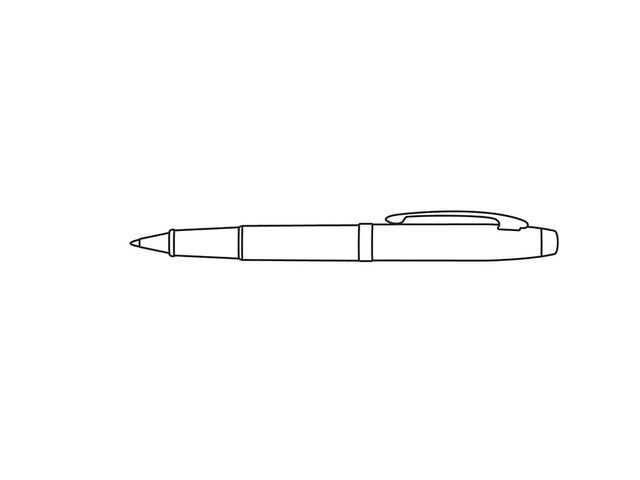 Rollerball SHEAFFER 100 E9306 Geborsteld chroomnikkel geplateerd