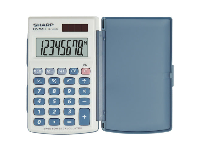 Rechner Sharp EL243S grau-blauer Zeiger 8-stellig