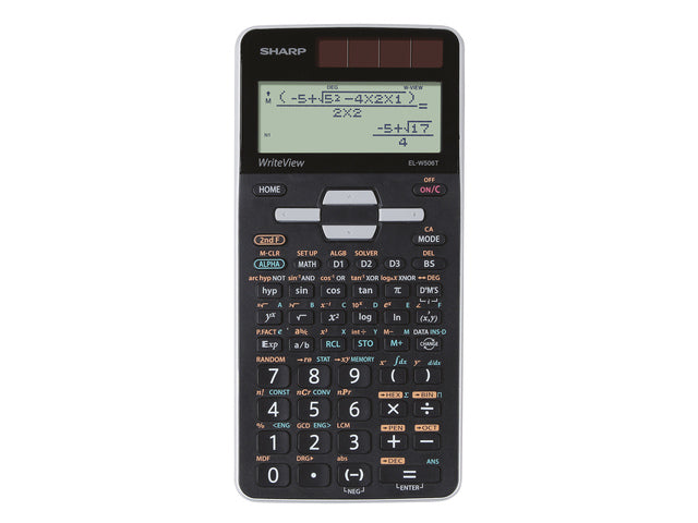 Rechner Sharp ELW506TGY schwarz-grau Wetenschappelijk Schreibansicht