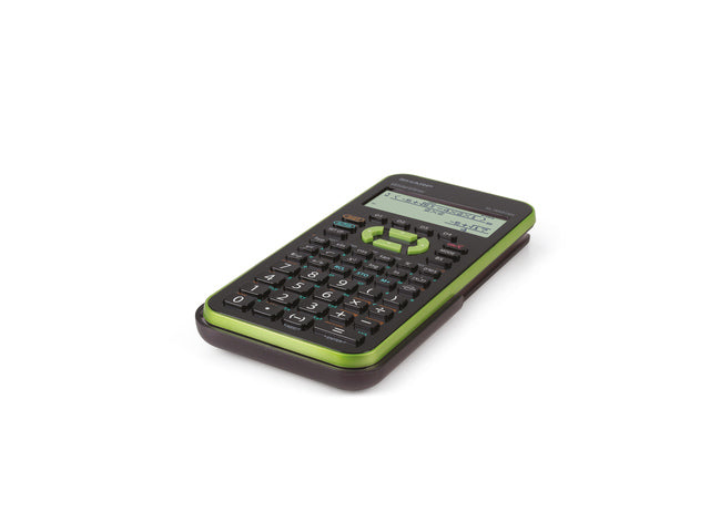 Rechner Sharp ELW531XHGR schwarz-grün wetenschappelijk Schreibansicht