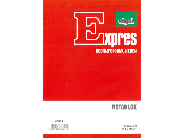 Notablok Sigel Expres A5 hoog blok a 100 blad