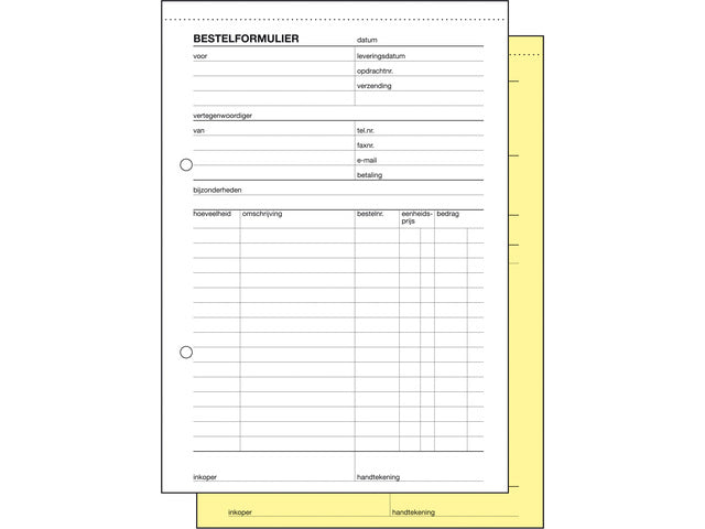 Bestelformulier Sigel Expres A5 zelfkopiërend 2x50 blad