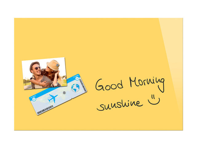 Glasmagnetbord Be!Board magnetisch 600x400x9mm 2 Magnete + Befestigungsmaterial