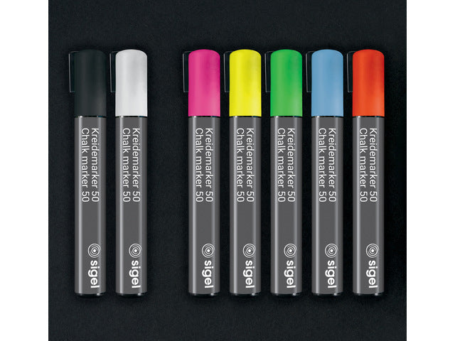 Krijtstift Sigel set 2stuks wit wig punt 1-5 mm