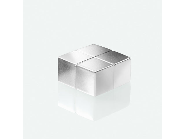 Magnetaufkleber für Glasbord, 4 Stück, silberfarben, C10, extra dick, 20 x 10 x 20 mm