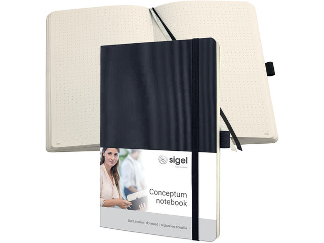 Benachrichtigungsbuch Conceptum A5, schwarz, weiß, Softcover.
