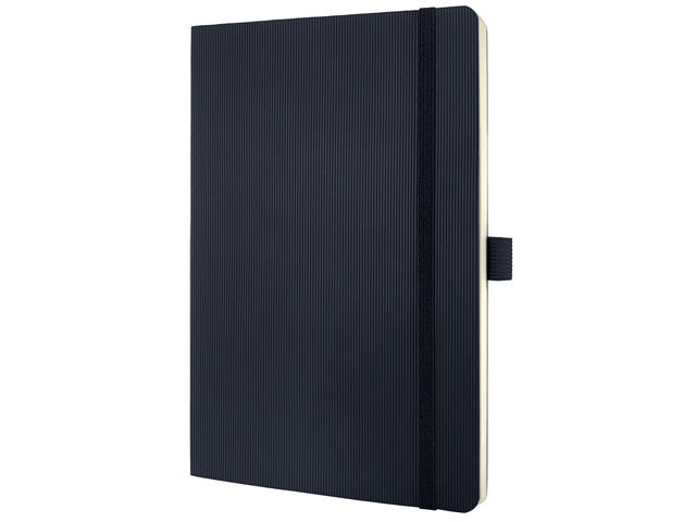 Benachrichtigungsbuch Conceptum Pure A5 schwarz 5 mm schwarz Softcover. Genummerte Seiten, Innenausstattung, elastisches DMV-Kabel, Stifthalter, 2 Stifte. 194 Seiten 80 Gramm chamoiskleriges Papier. PEFC-zertifiziert.