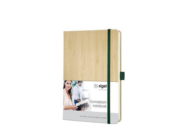 Notitieboek Conceptum Nature Edition Bamboo A5 Punt-gelijnd hardcover.