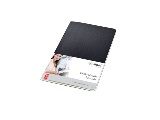 Benachrichtigungsbuch Conceptum A5 schwarz 5 mm schwarz Softcover. 64 Seiten 80 Gramm chamoiskleriges Papier. Mit Quickpocket. 4-Loch-Perforation, Datumsmarkierung. PEFC-zertifiziert