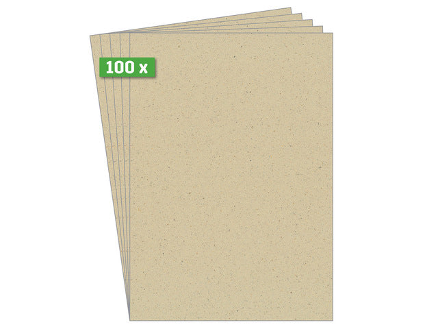 Gras papier Sigel, Blanco graspapier, graspapier, FSC Mix Credit (Inkt/Laser/Kopie), 100 g, A4, 100 vel