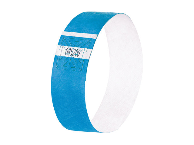 Evenementenbandjes Sigel superzacht, 255x25mm 120 stuks neon blauw