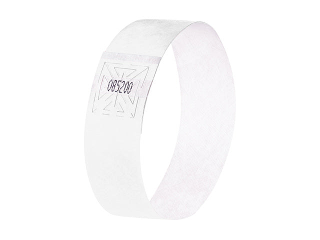 Evenementenbandjes Sigel superzacht, 255x25mm 120 stuks wit